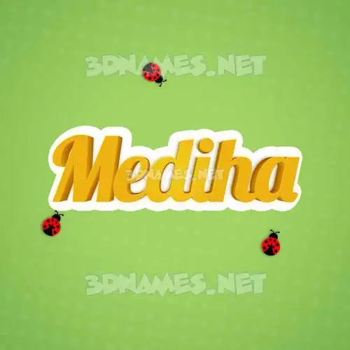 mediha in Ladybugs style - 3D name wallpaper mediha in Ladybugs style - 3D name wallpaper