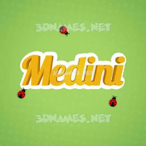 medini in Ladybugs style - 3D name wallpaper