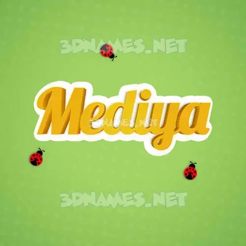 mediya in Ladybugs style - 3D name wallpaper mediya in Ladybugs style - 3D name wallpaper