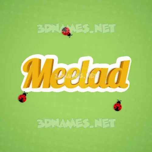 meelad in Ladybugs style - 3D name wallpaper meelad in Ladybugs style - 3D name wallpaper