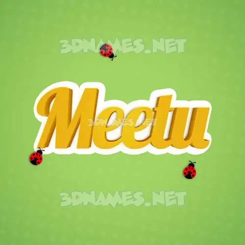 meetu in Ladybugs style - 3D name wallpaper