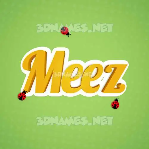 meez in Ladybugs style - 3D name wallpaper meez in Ladybugs style - 3D name wallpaper