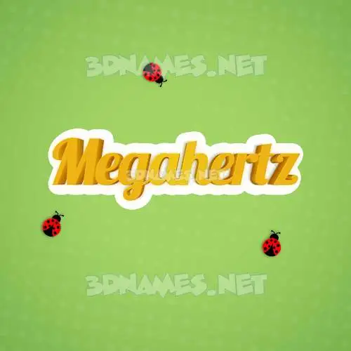megahertz in Ladybugs style - 3D name wallpaper megahertz in Ladybugs style - 3D name wallpaper