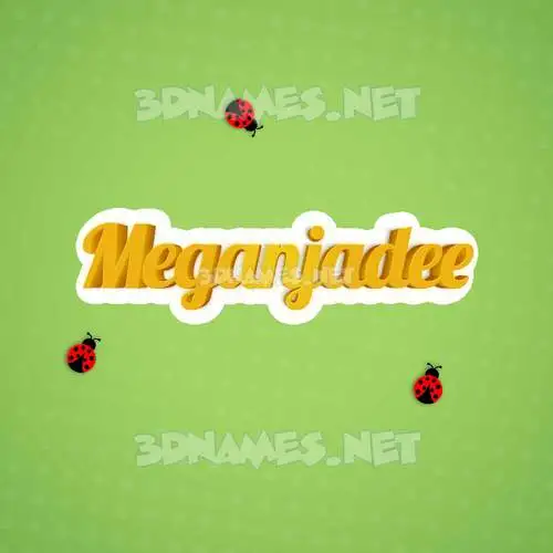 meganjadee in Ladybugs style - 3D name wallpaper meganjadee in Ladybugs style - 3D name wallpaper