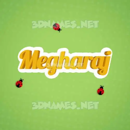 megharaj in Ladybugs style - 3D name wallpaper megharaj in Ladybugs style - 3D name wallpaper