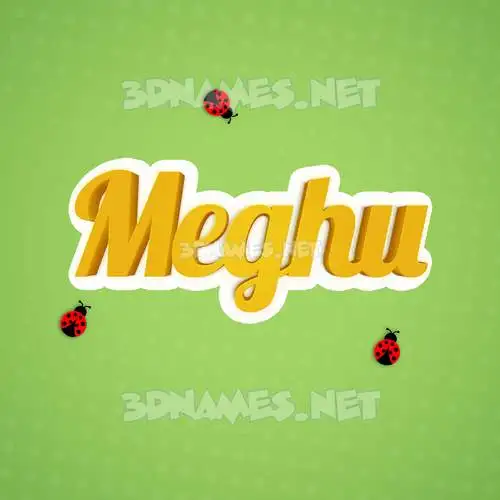 meghu in Ladybugs style - 3D name wallpaper meghu in Ladybugs style - 3D name wallpaper