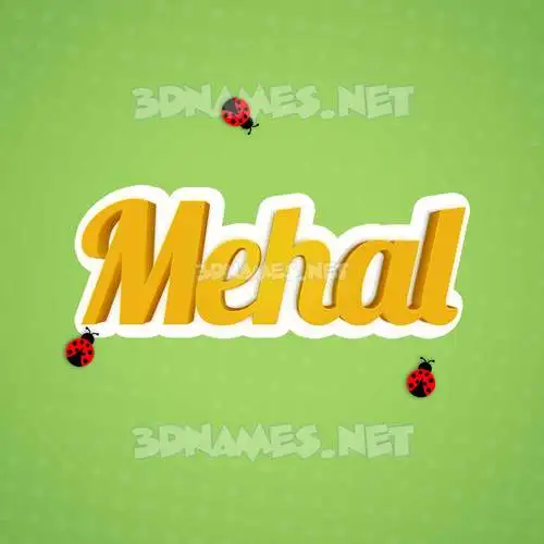 mehal in Ladybugs style - 3D name wallpaper mehal in Ladybugs style - 3D name wallpaper