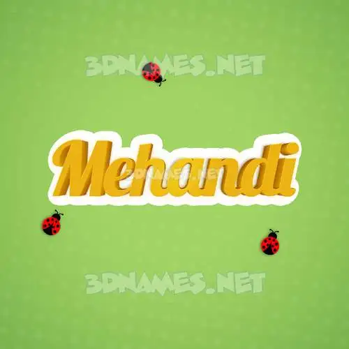 mehandi in Ladybugs style - 3D name wallpaper mehandi in Ladybugs style - 3D name wallpaper