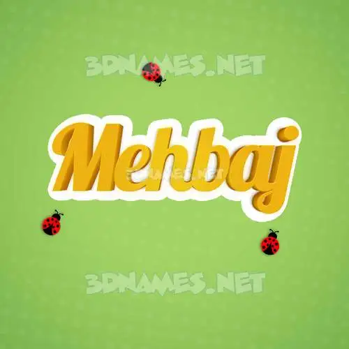mehbaj in Ladybugs style - 3D name wallpaper mehbaj in Ladybugs style - 3D name wallpaper