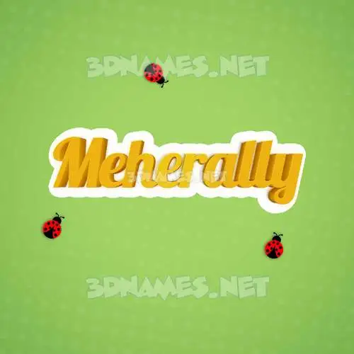 meherally in Ladybugs style - 3D name wallpaper meherally in Ladybugs style - 3D name wallpaper
