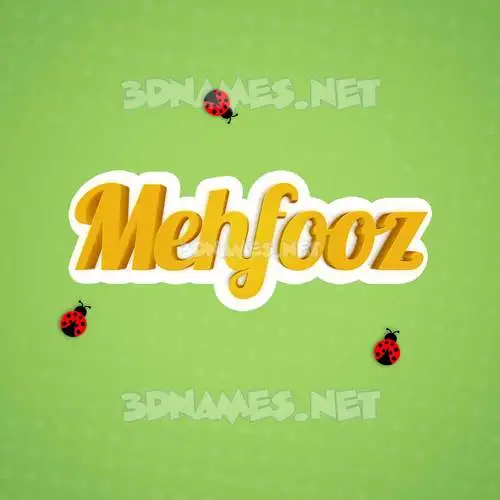 mehfooz in Ladybugs style - 3D name wallpaper mehfooz in Ladybugs style - 3D name wallpaper