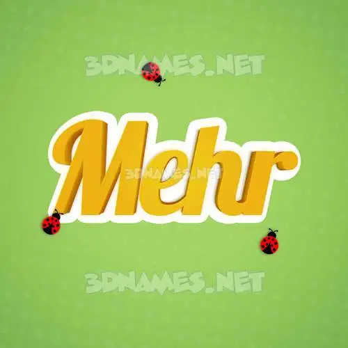 mehr in Ladybugs style - 3D name wallpaper mehr in Ladybugs style - 3D name wallpaper