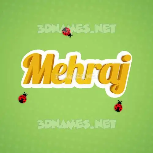 mehraj in Ladybugs style - 3D name wallpaper