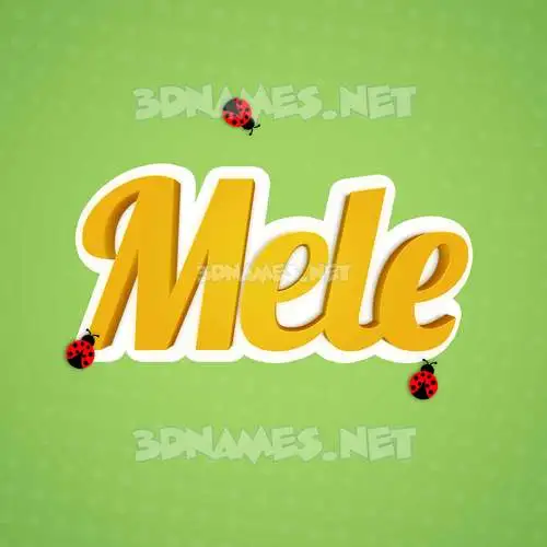mele in Ladybugs style - 3D name wallpaper mele in Ladybugs style - 3D name wallpaper