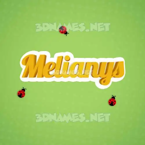 melianys in Ladybugs style - 3D name wallpaper