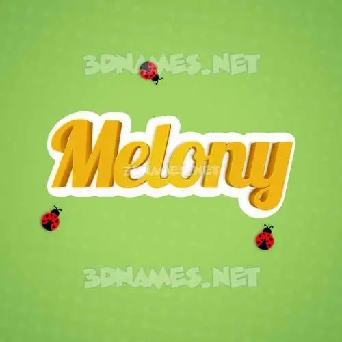 melony in Ladybugs style - 3D name wallpaper melony in Ladybugs style - 3D name wallpaper