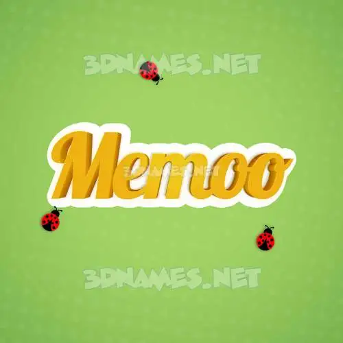 memoo in Ladybugs style - 3D name wallpaper memoo in Ladybugs style - 3D name wallpaper