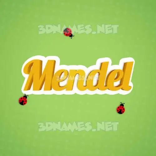 mendel in Ladybugs style - 3D name wallpaper mendel in Ladybugs style - 3D name wallpaper