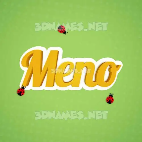 meno in Ladybugs style - 3D name wallpaper meno in Ladybugs style - 3D name wallpaper