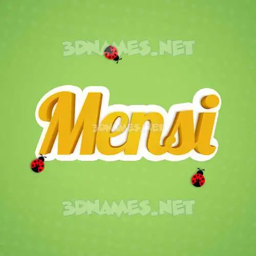 mensi in Ladybugs style - 3D name wallpaper