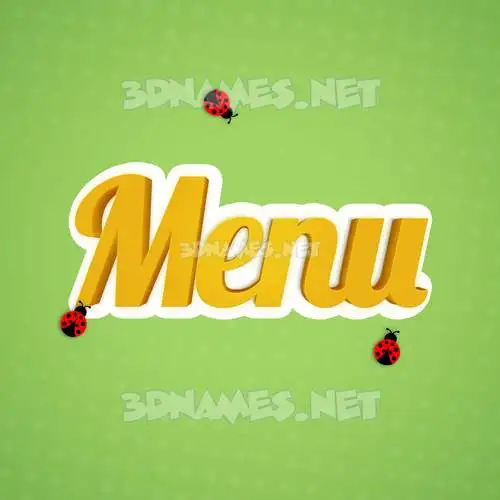 menu in Ladybugs style - 3D name wallpaper menu in Ladybugs style - 3D name wallpaper