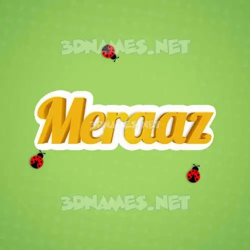 meraaz in Ladybugs style - 3D name wallpaper