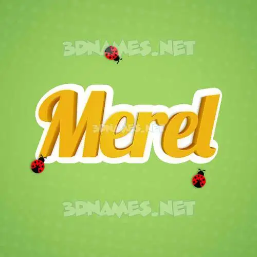 merel in Ladybugs style - 3D name wallpaper merel in Ladybugs style - 3D name wallpaper