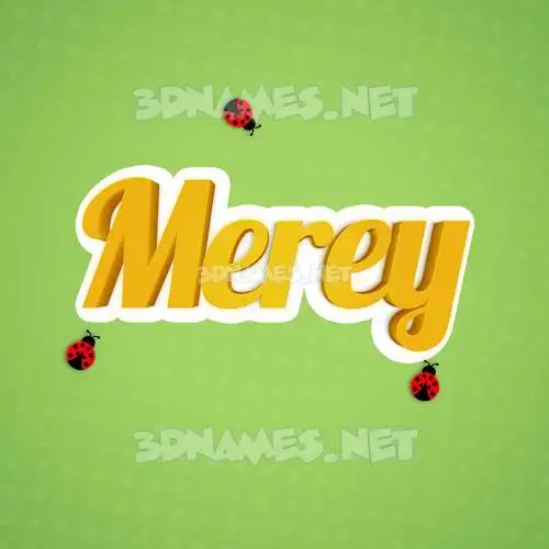 merey in Ladybugs style - 3D name wallpaper