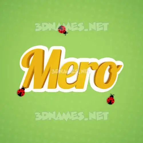 mero in Ladybugs style - 3D name wallpaper mero in Ladybugs style - 3D name wallpaper