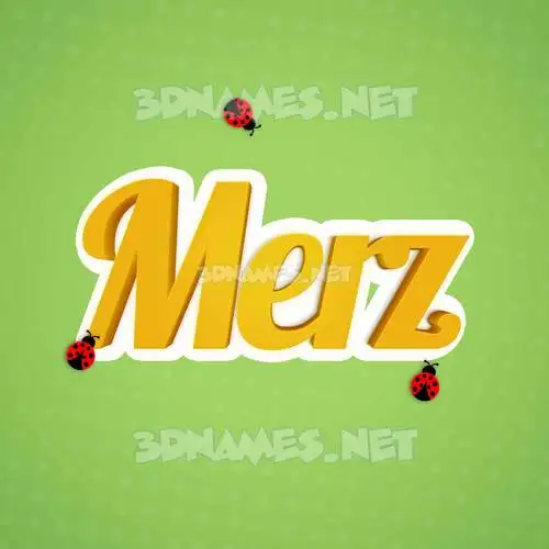 merz in Ladybugs style - 3D name wallpaper