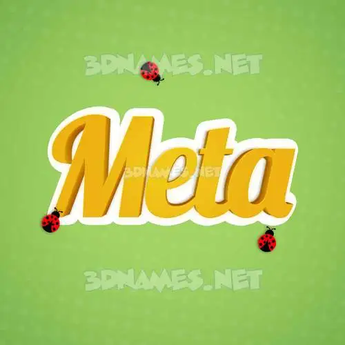 meta in Ladybugs style - 3D name wallpaper meta in Ladybugs style - 3D name wallpaper