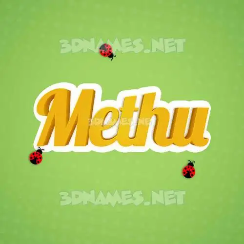 methu in Ladybugs style - 3D name wallpaper methu in Ladybugs style - 3D name wallpaper