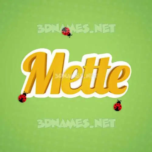 mette in Ladybugs style - 3D name wallpaper mette in Ladybugs style - 3D name wallpaper