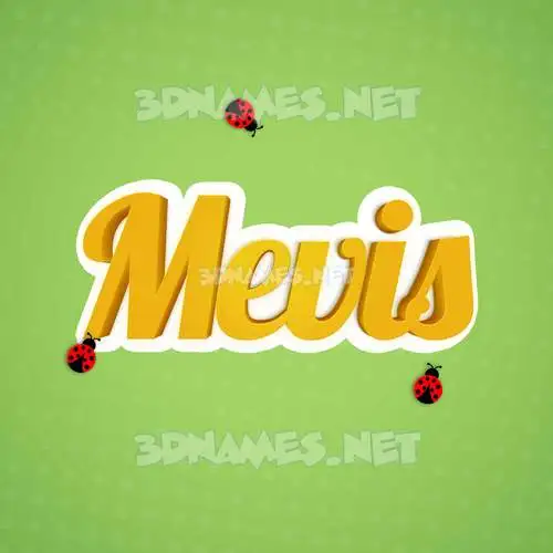 mevis in Ladybugs style - 3D name wallpaper