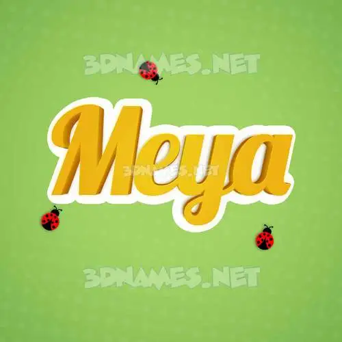 meya in Ladybugs style - 3D name wallpaper meya in Ladybugs style - 3D name wallpaper
