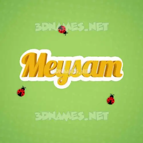 meysam in Ladybugs style - 3D name wallpaper