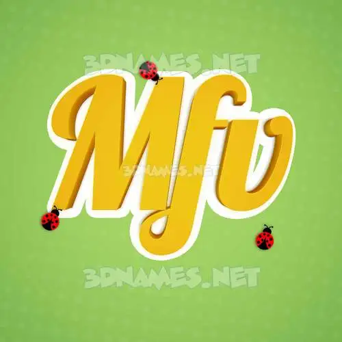 mfv in Ladybugs style - 3D name wallpaper