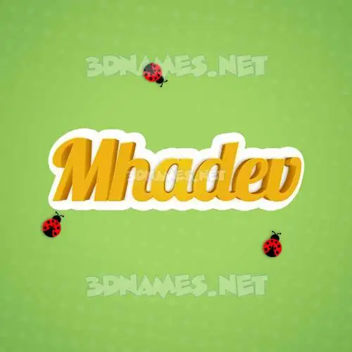 mhadev in Ladybugs style - 3D name wallpaper mhadev in Ladybugs style - 3D name wallpaper