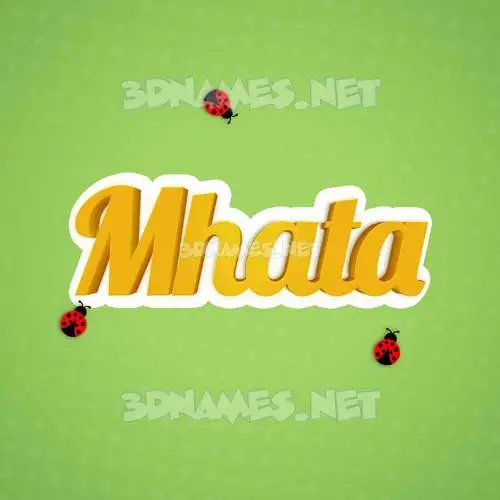 mhata in Ladybugs style - 3D name wallpaper