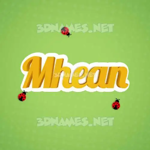mhean in Ladybugs style - 3D name wallpaper mhean in Ladybugs style - 3D name wallpaper