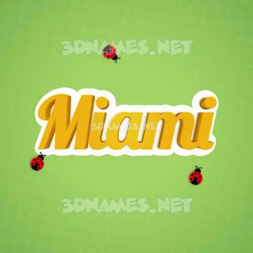 miami in Ladybugs style - 3D name wallpaper miami in Ladybugs style - 3D name wallpaper