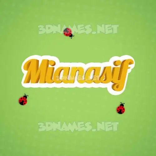 mianasif in Ladybugs style - 3D name wallpaper mianasif in Ladybugs style - 3D name wallpaper
