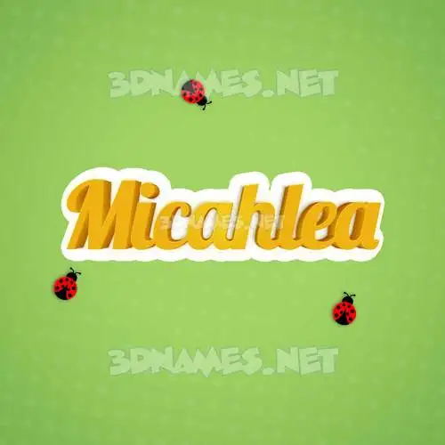 micahlea in Ladybugs style - 3D name wallpaper micahlea in Ladybugs style - 3D name wallpaper