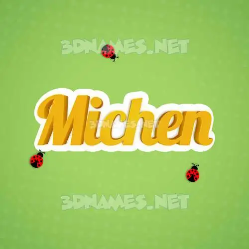 michen in Ladybugs style - 3D name wallpaper michen in Ladybugs style - 3D name wallpaper