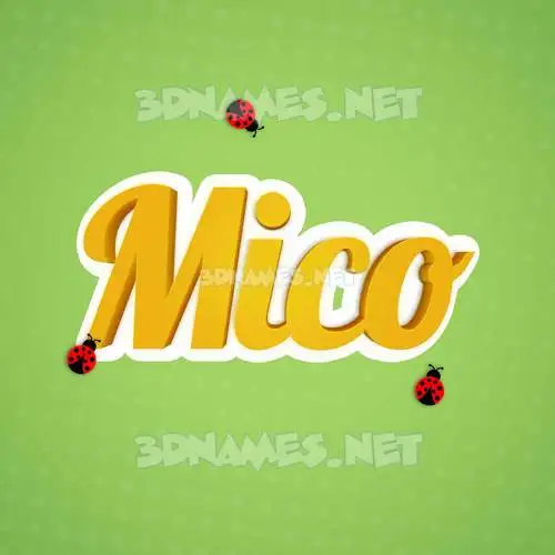 mico in Ladybugs style - 3D name wallpaper mico in Ladybugs style - 3D name wallpaper