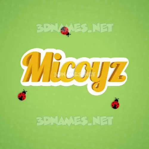 micoyz in Ladybugs style - 3D name wallpaper micoyz in Ladybugs style - 3D name wallpaper