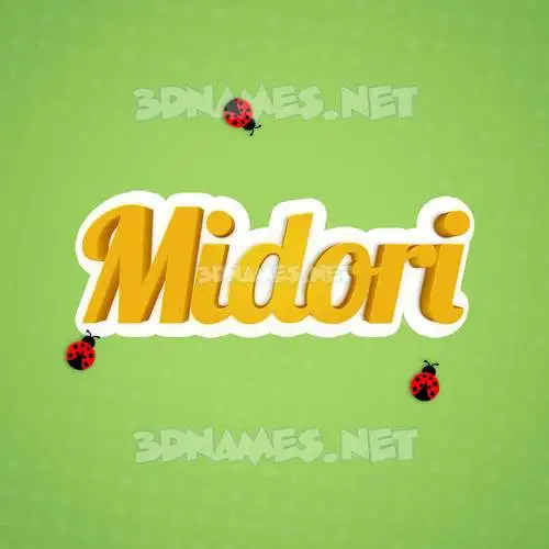 midori in Ladybugs style - 3D name wallpaper midori in Ladybugs style - 3D name wallpaper