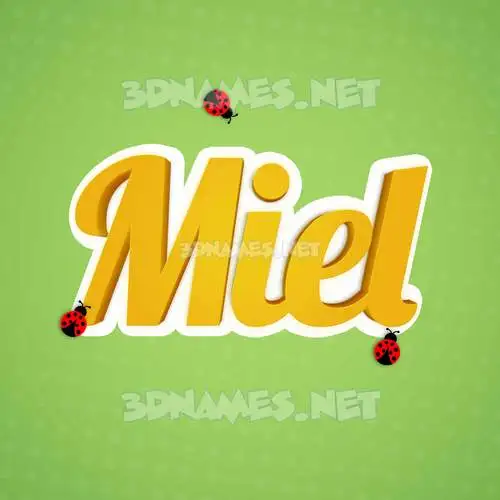 miel in Ladybugs style - 3D name wallpaper miel in Ladybugs style - 3D name wallpaper