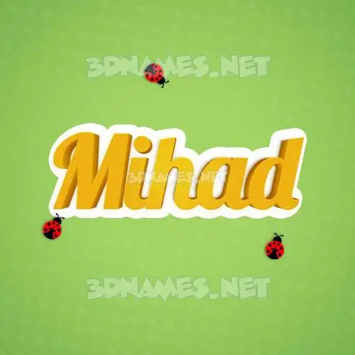 mihad in Ladybugs style - 3D name wallpaper