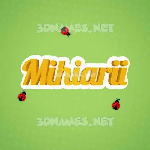 mihiarii in Ladybugs style - 3D name wallpaper mihiarii in Ladybugs style - 3D name wallpaper
